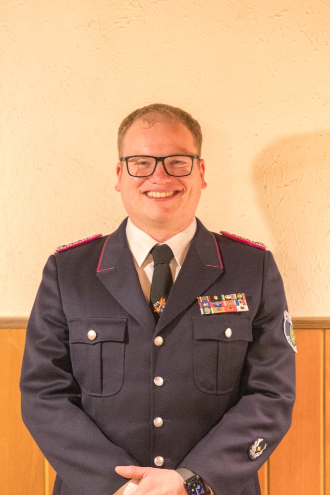 Matthias Petersen, Gemeindewehrführer der Freiwilligen Feuerwehr Jörler Raum